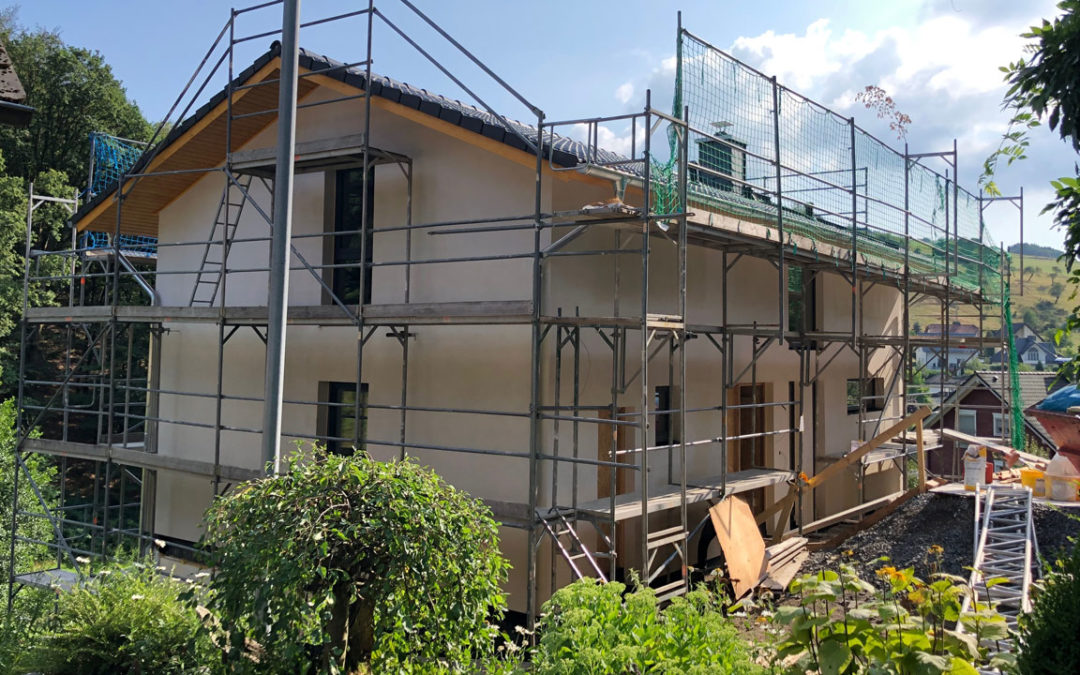 Unser Isowoodhaus am Höhenflug – die Bauphase
